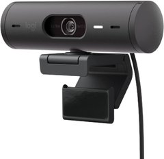 Веб-камера Logitech Brio 500 Graphite (960-001422), Сірий