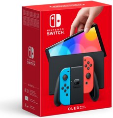 Портативна ігрова приставка Nintendo Switch OLED with Neon Blue and Neon Red Joy-Con (045496453442)