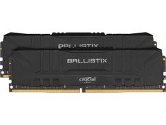 Оперативна пам'ять Crucial DDR4-3200 32768MB PC4-25600 (Kit of 2x16384) Ballistix Black (BL2K16G32C16U4B), DDR4, 32 Гб, 2, Охолодження модуля, Відсутня