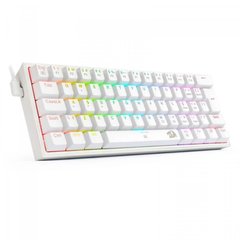 Клавіатура Redragon Fizz K617 WhiteENG/UKR (K617RGB-W), Білий, Білий