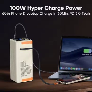 Зовнішній акумулятор (павербанк) QOOVI 50000mAh 100W