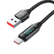 Кабель Toocki USB-A - Type-C PD 100W 6A, 2м, LED дисплей (728953682066)