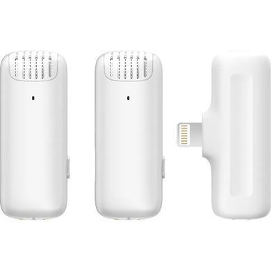 Микрофонная радиосистема для iPhone Ulanzi J12 Lightning White (UV-3097)