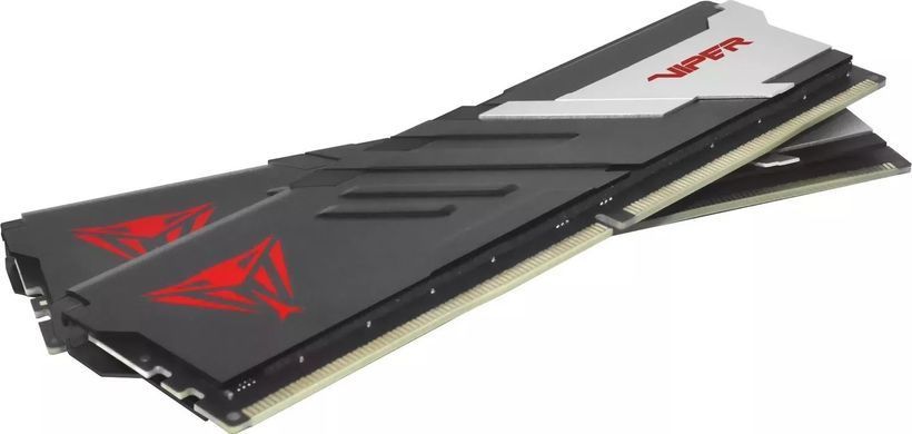 Память для настольных компьютеров PATRIOT 32 GB (2x16GB) DDR5 6000 MHz Viper Venom Black (PVV532G600C30K), DDR5, 32 Гб, 2, Охлаждения модуля, Отсутствует