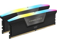 Оперативная память Corsair Vengeance RGB DDR5 6000 MHz 32GB (2x16GB) CL36 (CMH32GX5M2D6000C36), DDR5, 32 Гб, 2, Охлаждения модуля, Присутствует
