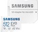 Карта памяти Samsung 512 GB microSDXC Class 10 UHS-I U3 V30 A2 EVO Plus + SD Adapter MB-MC512KA