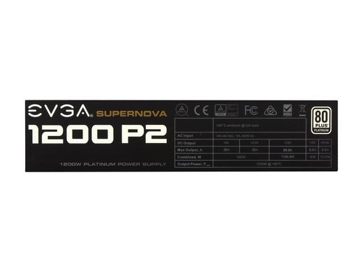 Блок питания EVGA SuperNova 1200 P2 220-P2-1200-X1, 80+ PLATINUM 1200W, Fully Modular, ECO Mode