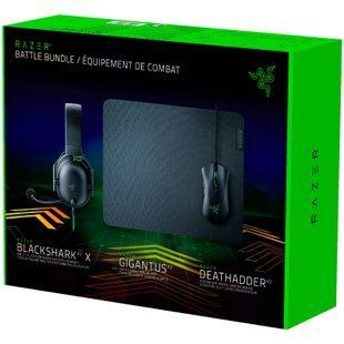 Миша+гарнітура+килимок Razer Battle Bundle (Razer DeathAdder V2 + Razer Blackshark V2 X Black + Razer Gigantus V2 M Speed/Control) (RZ85-03240100-B3U1), 20000 dpi