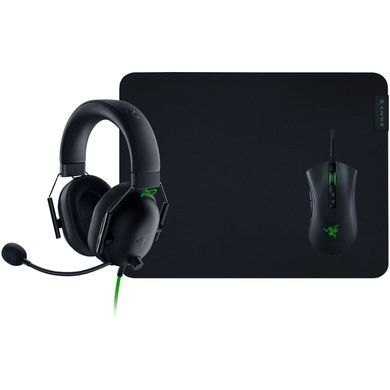 Миша+гарнітура+килимок Razer Battle Bundle (Razer DeathAdder V2 + Razer Blackshark V2 X Black + Razer Gigantus V2 M Speed/Control) (RZ85-03240100-B3U1), 20000 dpi