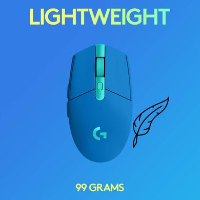 Мышь Logitech G305 Lightspeed Blue (910-006014), Синий, 12000 dpi