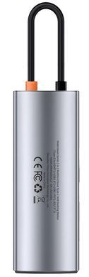 Мультипортовый адаптер Baseus Metal Gleam Series 7-in-1 Multifunctional Type-C HUB Gray (WKWG020113)