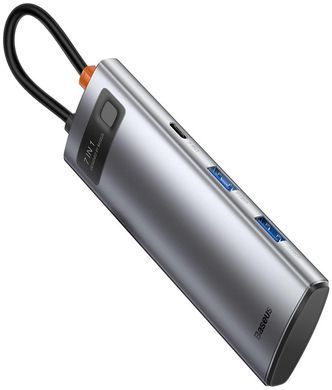Мультипортовый адаптер Baseus Metal Gleam Series 7-in-1 Multifunctional Type-C HUB Gray (WKWG020113)