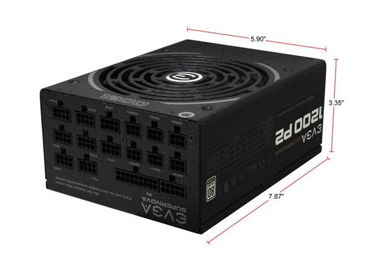 Блок живлення EVGA SuperNova 1200 P2 220-P2-1200-X1(12VHPWR), 80+ PLATINUM 1200W, Fully Modular, ECO Mode