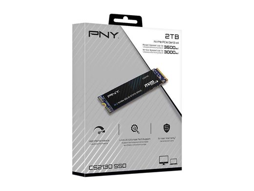 SSD PNY CS2130 2TB M.2 (2280 PCI-E) NVMe 1.3 (M280CS2130-2TB-RB), Чорний