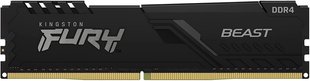 Память для настольных компьютеров Kingston FURY 16 GB DDR4 3200 MHz Beast Black (KF432C16BB/16), DDR4, 16 Гб, 1, Поддержка профиля XMP