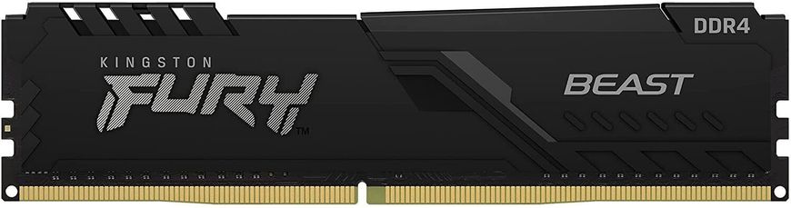 Память для настольных компьютеров Kingston FURY 16 GB DDR4 3200 MHz Beast Black (KF432C16BB/16), DDR4, 16 Гб, 1, Поддержка профиля XMP