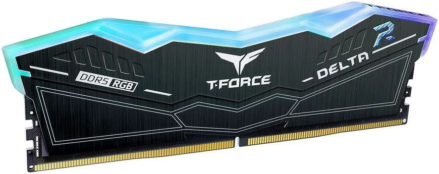 Оперативная память TEAM T-Force Delta RGB DDR5 6000MHz 16GB (2x8GB) (FF7D516G6000HC38ADC01), DDR5, 16 Гб, 2, Охлаждения модуля, Присутствует