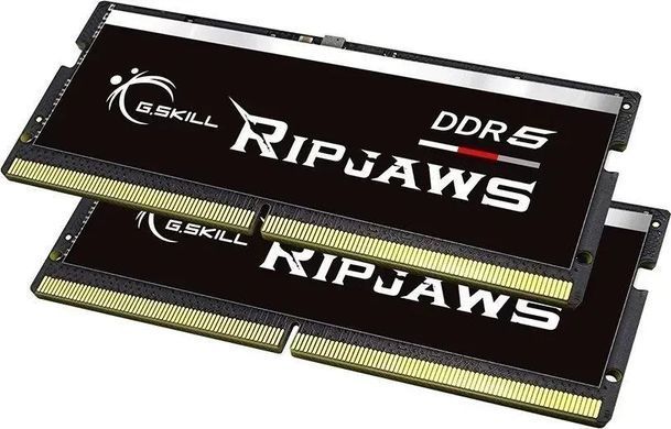 Пам'ять для ноутбуків G.Skill 64 GB (2x32GB) SO-DIMM DDR5 4800 MHz Ripjaws (F5-4800S3838A32GX2-RS), DDR5, 64 ГБ, 2, Відсутня