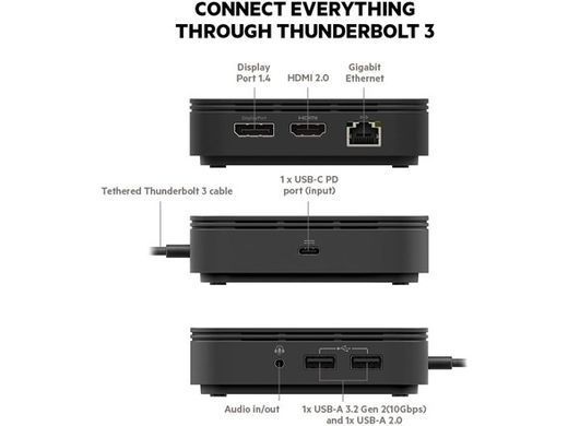 Док-станция для ноутбука Belkin Thunderbolt 3 Dock Core (F4U110BT)