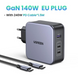 Мережевий зарядний пристрій UGREEN CD289 GaN 140W Fast Charger Gray + Type-C to Type-C (90549)