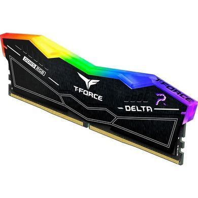Память для настольных компьютеров TEAM 16 GB (2x8GB) DDR5 6000 MHz DELTA RGB Black (FF3D516G6000HC38ADC01), DDR5, 16 Гб, 2, Охлаждения модуля, RGB-підсвічування