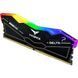 Память для настольных компьютеров TEAM 16 GB (2x8GB) DDR5 6000 MHz DELTA RGB Black (FF3D516G6000HC38ADC01), DDR5, 16 Гб, 2, Охлаждения модуля, RGB-підсвічування