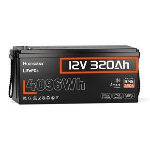 Акумулятор для ДБЖ/інвертора Humsienk LiFePO4 12V 320Ah 4096Wh (HS12V320AH250BT)
