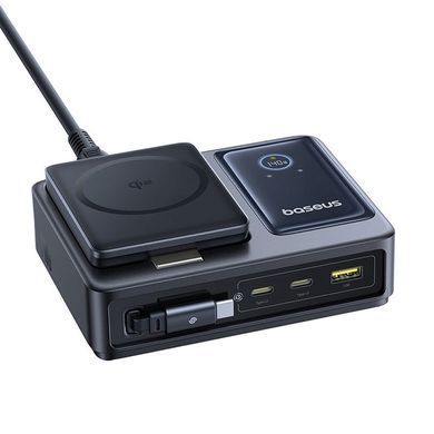 Сетевое зарядное устройство Baseus Nomos 5-in-1 Desktop Charger Qi2 140W