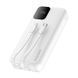 Зовнішній акумулятор (павербанк) ESSAGER 20000mAh Power Bank &ndash; 22.5W Fast Charge + Built-in Cable + LED Display White (EDY2W-ZD02-Z)