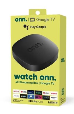 Onn. Google TV 4K Streaming Box 4K UHD resolution (110125667), Черный