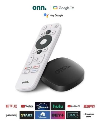 Onn. Google TV 4K Streaming Box 4K UHD resolution (110125667), Черный