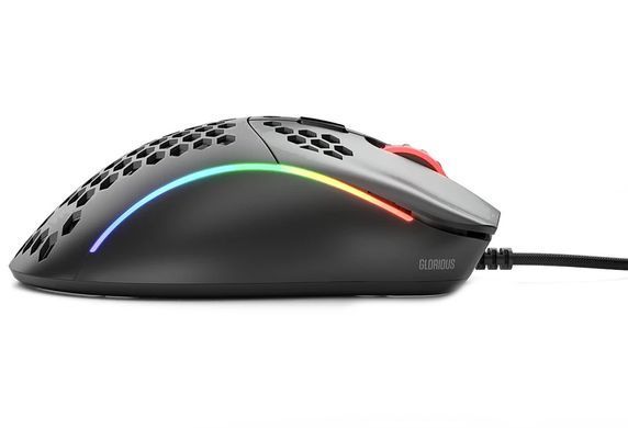 Миша Glorious Model D Minus Glossy USB Black (GLO-MS-DM-GB), 12000 dpi