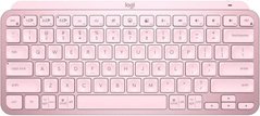 Клавиатура Logitech MX Keys Mini Illuminated TKL Wireless Bluetooth Scissor Keyboard Rose us/ansi (920-010474), Розовый