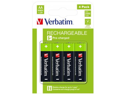 Акумулятор Verbatim AA 2500mAh NiMH 4шт (49517)