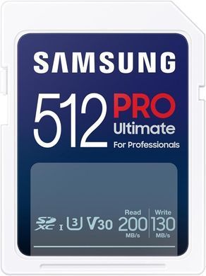 Карта памяти Samsung Pro Ultimate SDXC 512GB UHS-I U3 V30 + считыватель (MB-SY512SB/WW)
