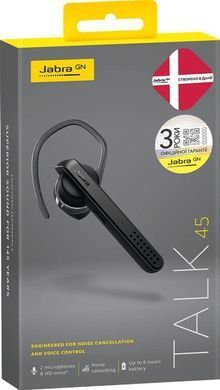 Bluetooth-гарнитура JABRA Talk 45 (100-99800902), Встроенный в корпус