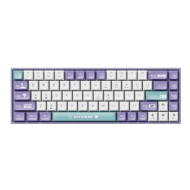 Клавиатура AJAZZ AK680 Dual Mode Сonnection Red Switches Purple White ENG/UKR