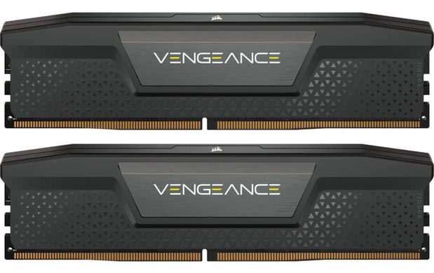 Corsair DDR5 32GB (2x16GB) 6000Mhz Vengeance Black (CMK32GX5M2B6000C40), DDR5, 32 Гб, 2, Охлаждения модуля, Отсутствует