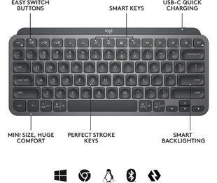 Клавіатура Logitech MX Keys Mini Illuminated Graphite us/ansi (920-010388)