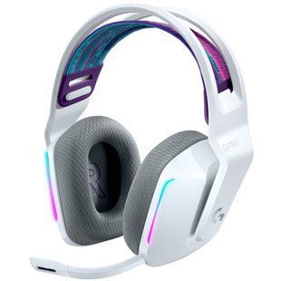 Наушники с микрофоном Logitech G733 Lightspeed Wireless RGB WHITE (981-000883)