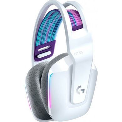 Наушники с микрофоном Logitech G733 Lightspeed Wireless RGB WHITE (981-000883)