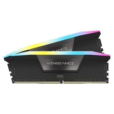 Память для настольных компьютеров Corsair 32 GB (2x16GB) DDR5 6000 MHz Vengeance RGB (CMH32GX5M2E6000C36), DDR5, 32 Гб, 2, Охлаждения модуля, Присутствует