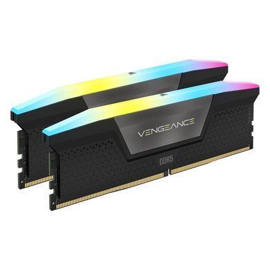 Память для настольных компьютеров Corsair 32 GB (2x16GB) DDR5 6000 MHz Vengeance RGB (CMH32GX5M2E6000C36), DDR5, 32 Гб, 2, Охлаждения модуля, Присутствует