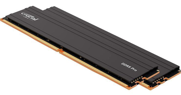 Память для настольных компьютеров Crucial 32 GB (2x16GB) DDR5 6000 MHz Pro (CP2K16G60C48U5), DDR5, 32 Гб, 2, Охлаждения модуля, Отсутствует