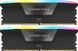 Память для настольных компьютеров Corsair 32 GB (2x16GB) DDR5 6000 MHz Vengeance RGB (CMH32GX5M2E6000C36), DDR5, 32 Гб, 2, Охлаждения модуля, Присутствует