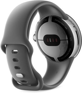Смарт-годинник Google Pixel Watch Polished Silver Case/Charcoal Active Band