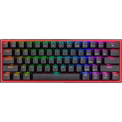 Клавиатура Redragon Fizz K617 Black ENG (K617RGB-B), Черный, Черный