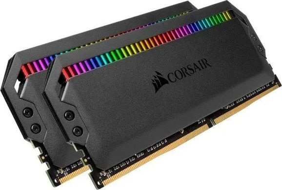 Пам'ять для настільних комп'ютерів Corsair 32 GB (2x16GB) DDR4 3600 MHz Dominator Platinum RGB (CMT32GX4M2Z3600C18), DDR4, 32 Гб, 2, Охолодження модуля, Присутня