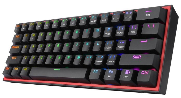 Клавиатура Redragon Fizz K617 Black ENG (K617RGB-B), Черный, Черный