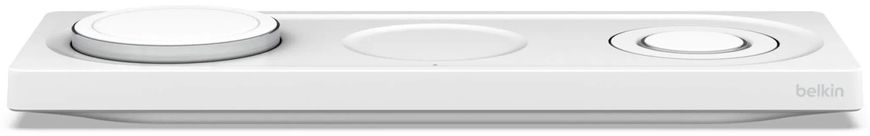 Мережевий, бездротовий зарядний пристрій Belkin BOOST CHARGE PRO 3-in-1 Wireless Charging Pad with MagSafe White (WIZ016vfWH)